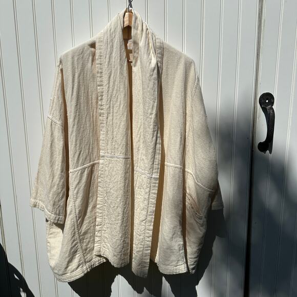 Atelier Delphine Haori Jacket Kinari Natural Ivory 100% Cotton Size XS EUC $400 - Picture 2 of 16